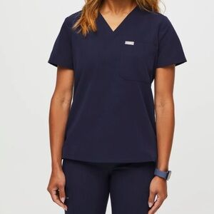 Figs Navy Catarina One-Pocket Scrub Top